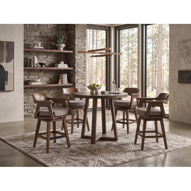 Wren Swivel Counter Stool, Cushion Seat