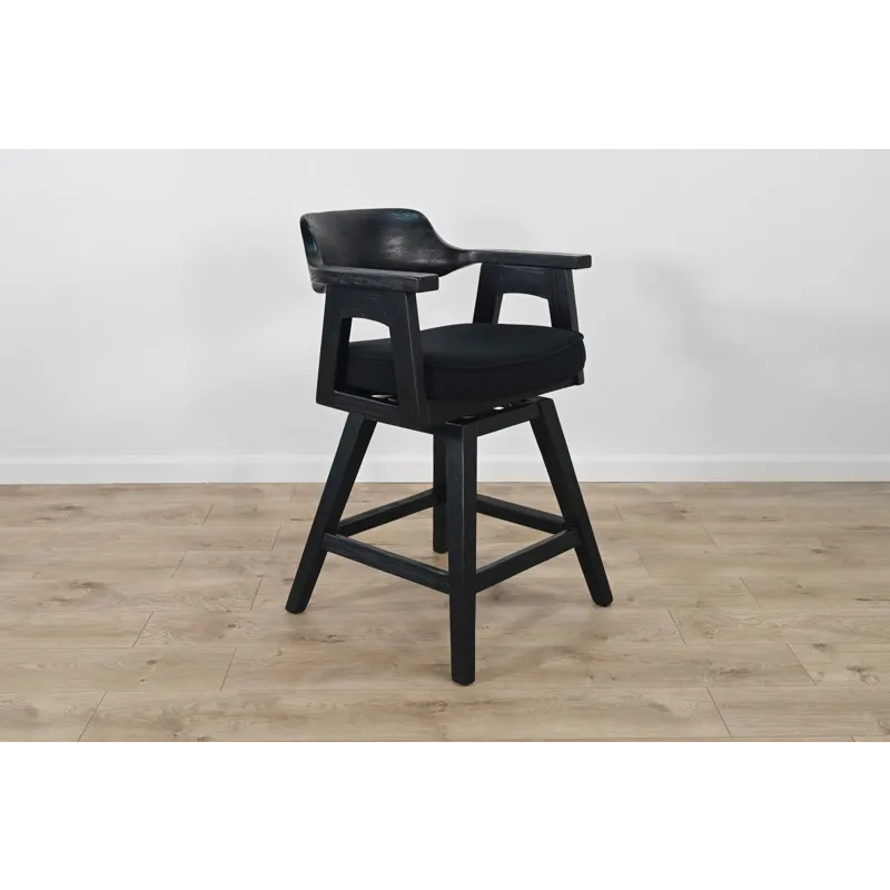 Wren Swivel Counter Stool, Cushion Seat