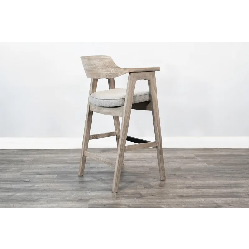 Wren Barstool w/ Arms, Cushion Seat