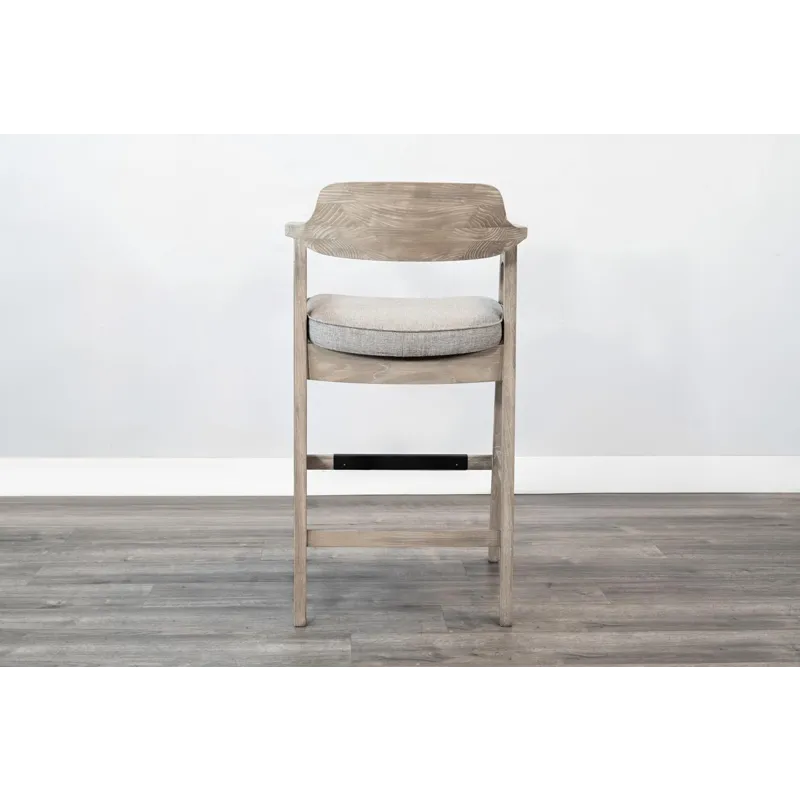 Wren Barstool w/ Arms, Cushion Seat