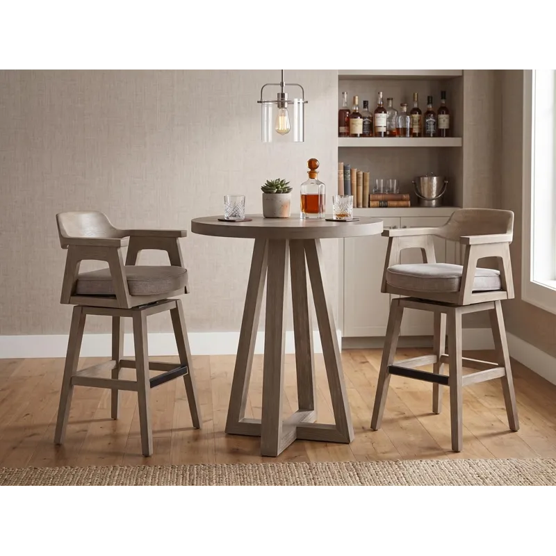 Wren Swivel Barstool, Cushion Seat