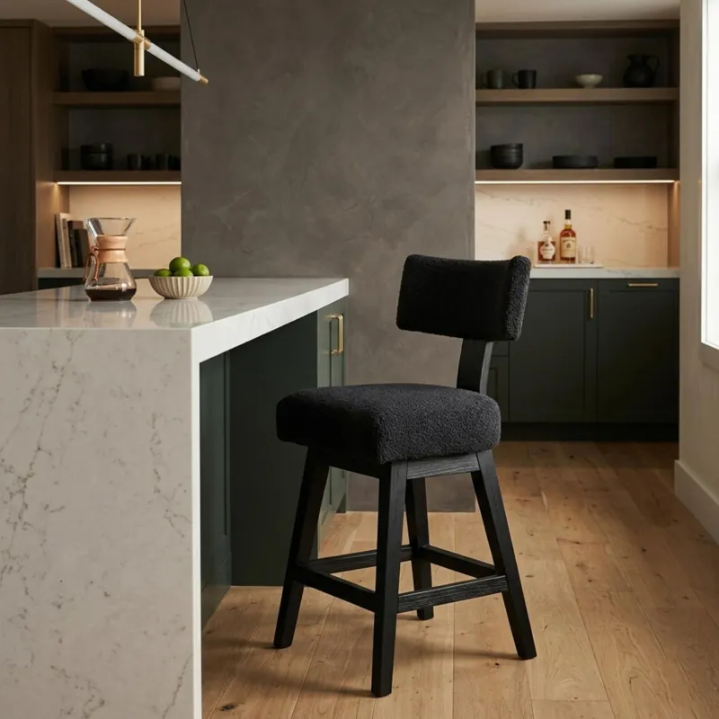 Boise Counter Stool w/Swivel, Cushion Seat