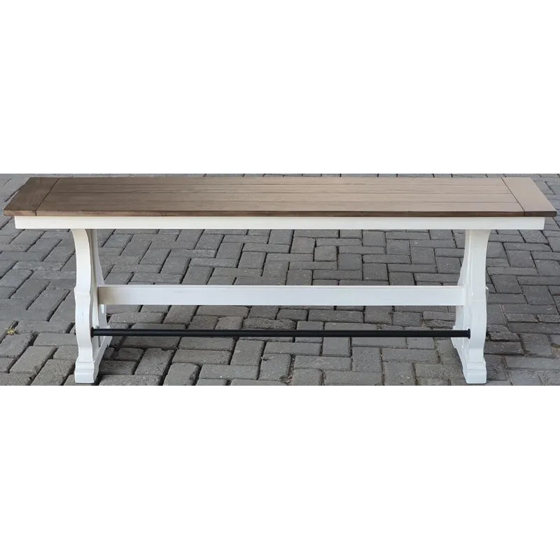 Charleston Counter Bench, Wood Seat