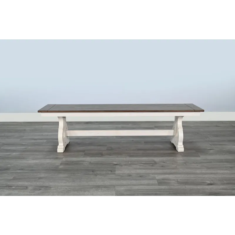 Charleston Dining Bench, Wood Seat