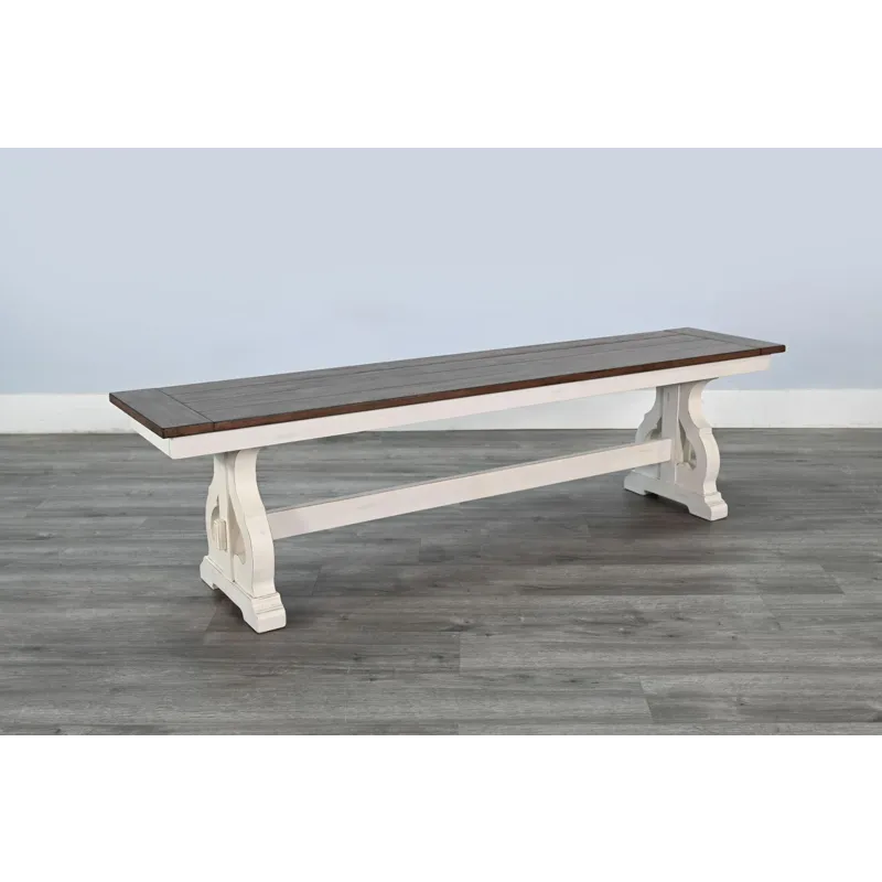 Charleston Dining Bench, Wood Seat