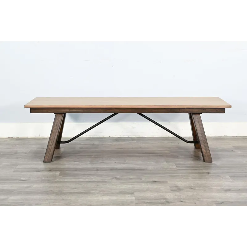 Boulder Dining Bench, Wood Seat