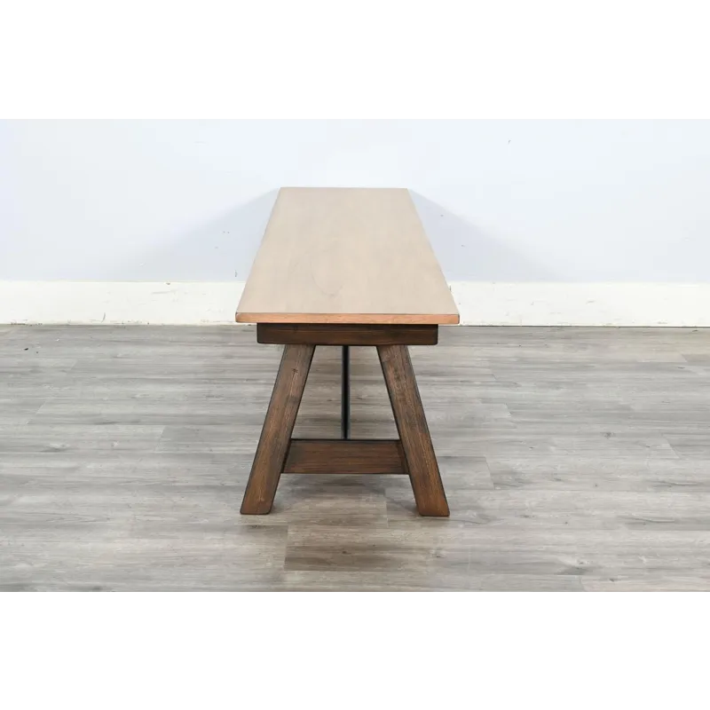 Boulder Dining Bench, Wood Seat
