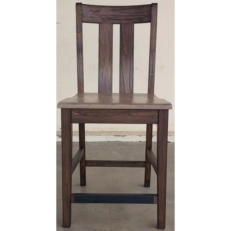Boulder Counter Stool, Wood Seat