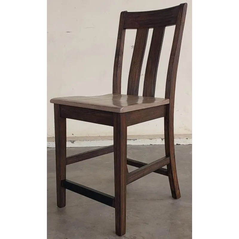 Boulder Counter Stool, Wood Seat