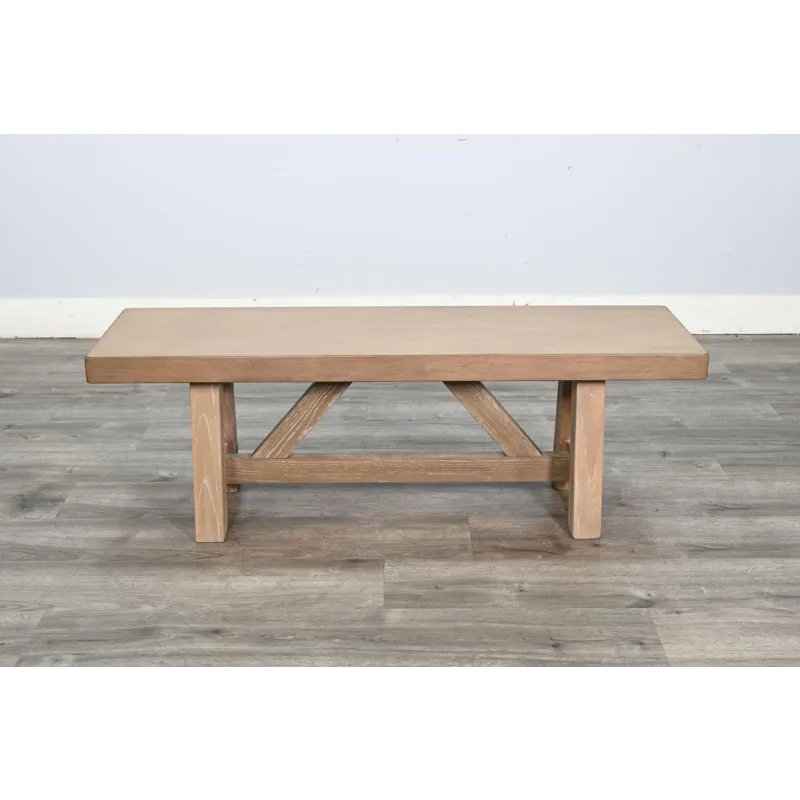 Whitefish Dining Bench, Wood Seat