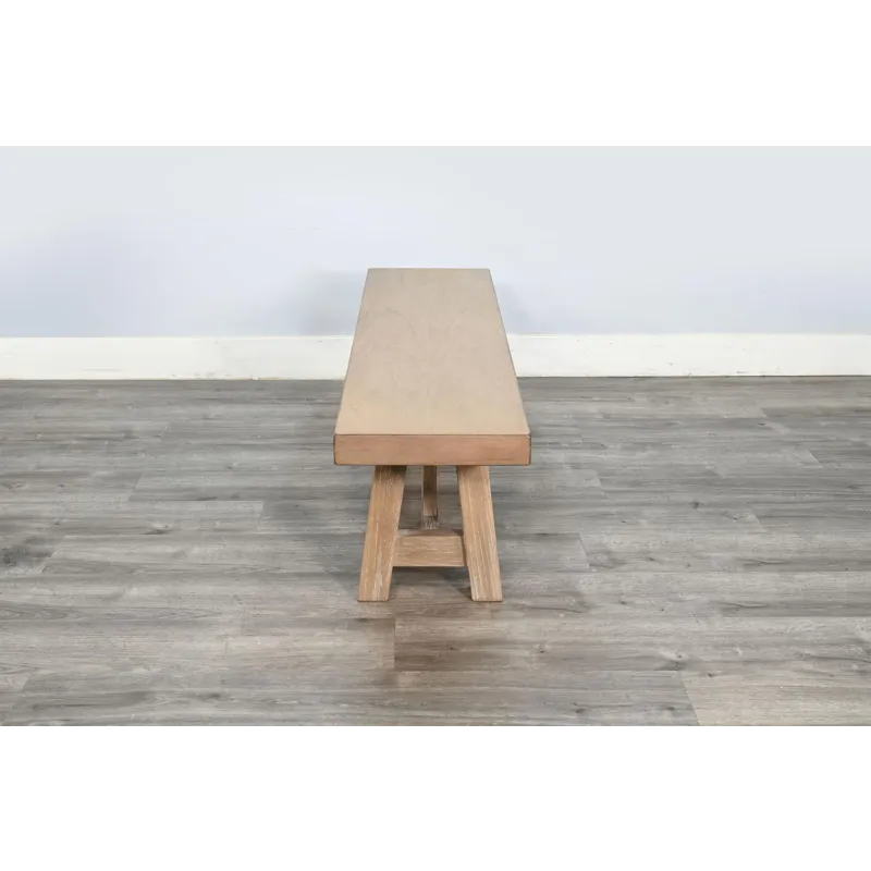 Whitefish Dining Bench, Wood Seat