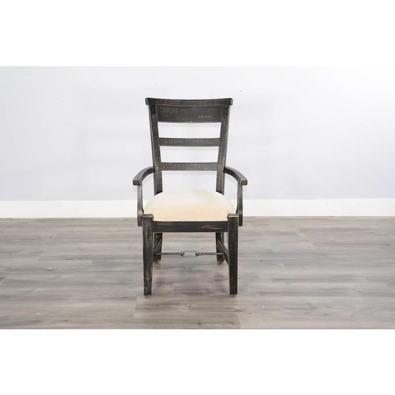MARINA Black Sand Arm Chair, Cushion Seat