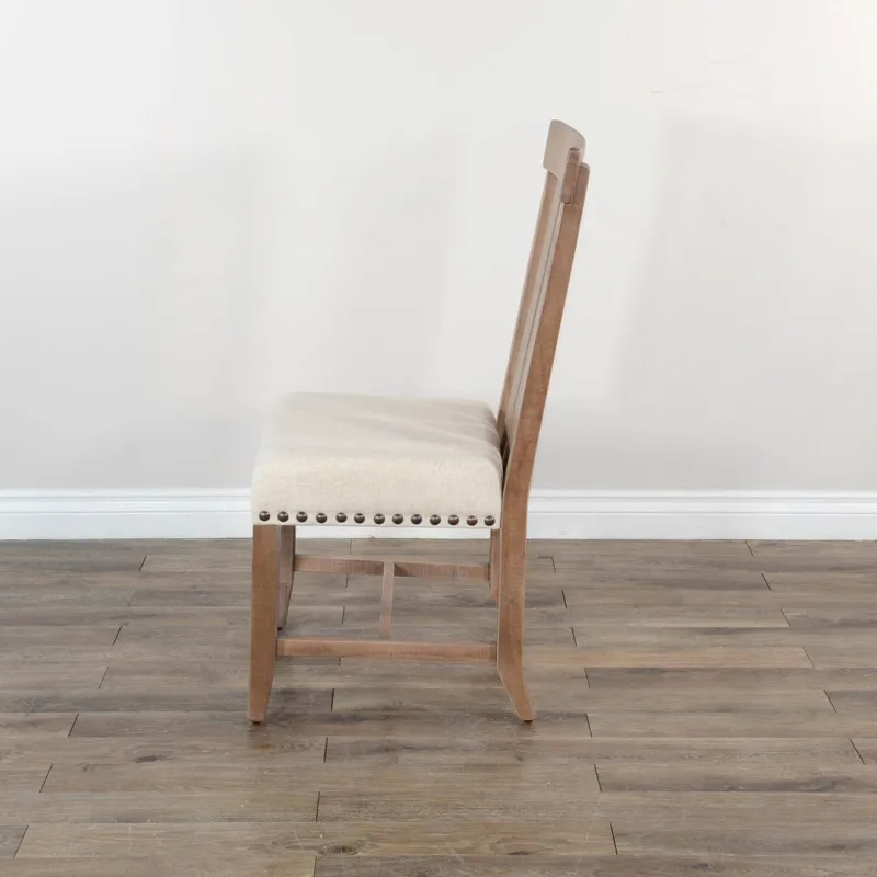 Dbl. Slat Back Chair, Cushion Seat