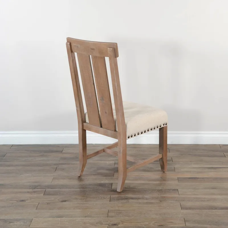 Dbl. Slat Back Chair, Cushion Seat