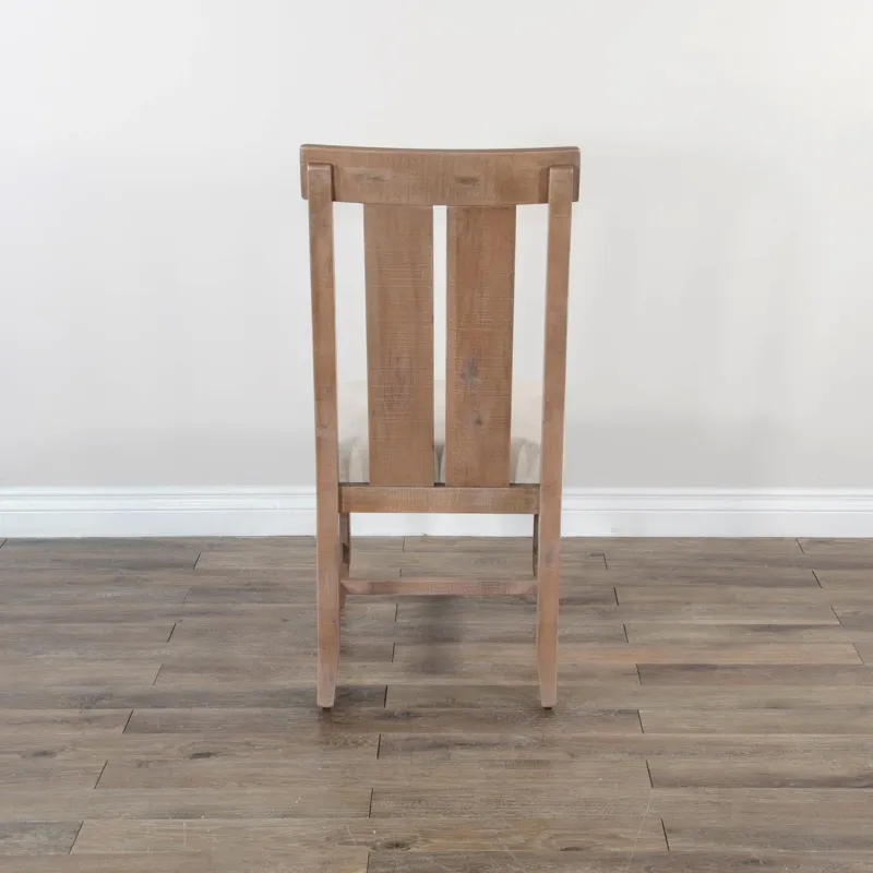Dbl. Slat Back Chair, Cushion Seat