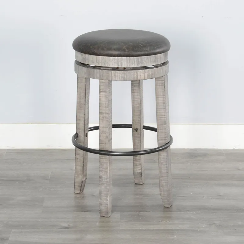 30"H Swivel Stool, Cushion Seat