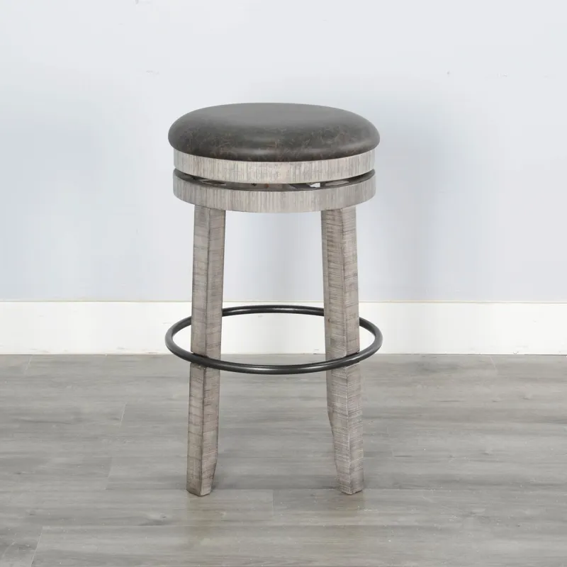30"H Swivel Stool, Cushion Seat