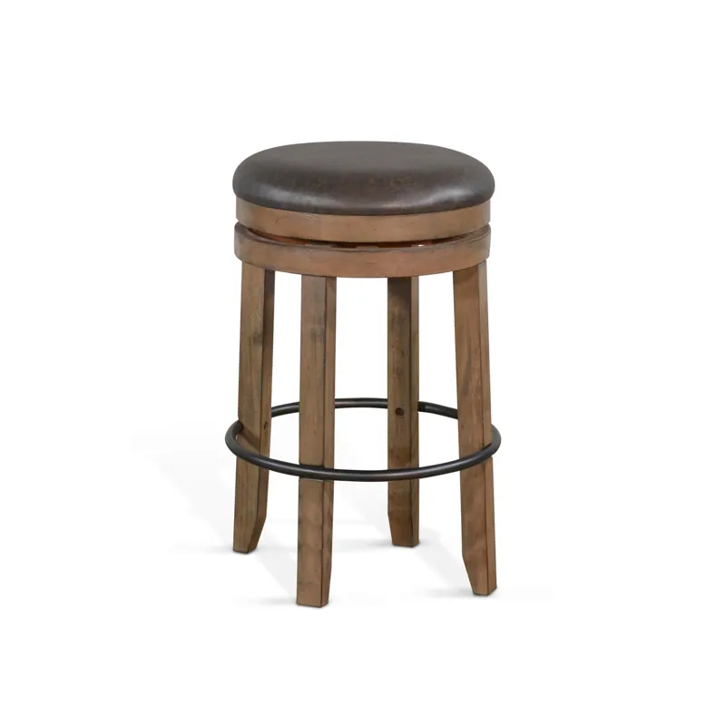 DOE VALLEY 30"H Swivel Stool, Cushion Seat