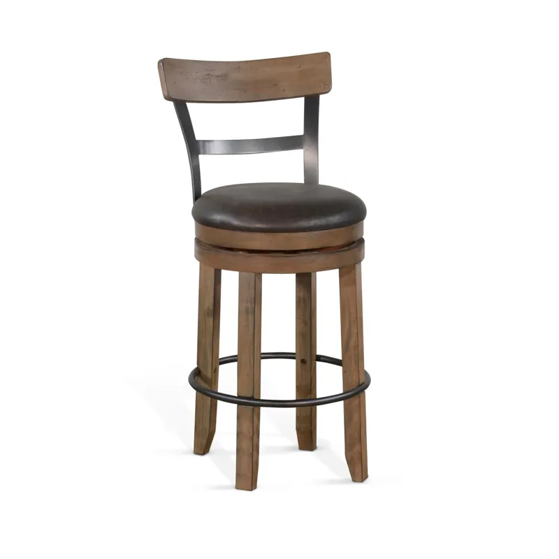 DOE VALLEY 30"H Swivel Barstool, Cushion Seat