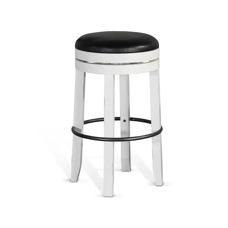 Carriage House 30"H Swivel Stool, Cushion Seat