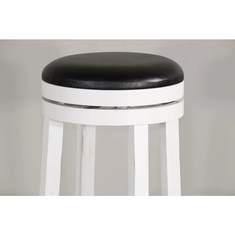 Carriage House 30"H Swivel Stool, Cushion Seat