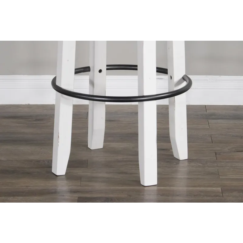 Carriage House 30"H Swivel Stool, Cushion Seat