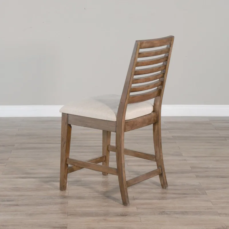 DOE VALLEY 24"H Counter Height Barstool, Cushion Seat