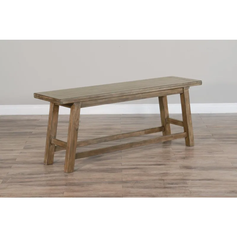 DOE VALLEY Counter Height Bench, Wood Seat