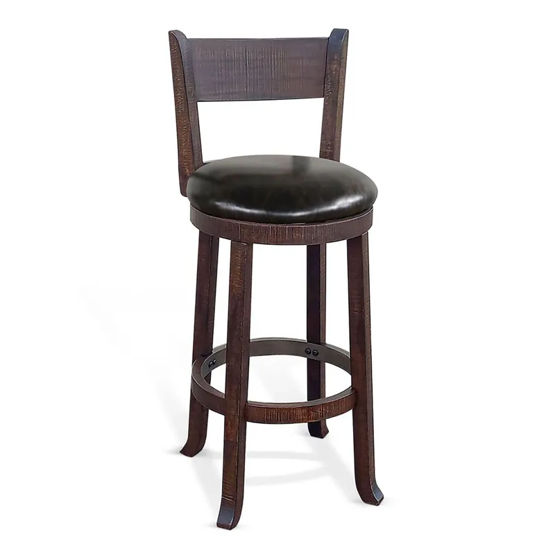 HOMESTEAD 30"H Swivel Barstool, Cushion Seat
