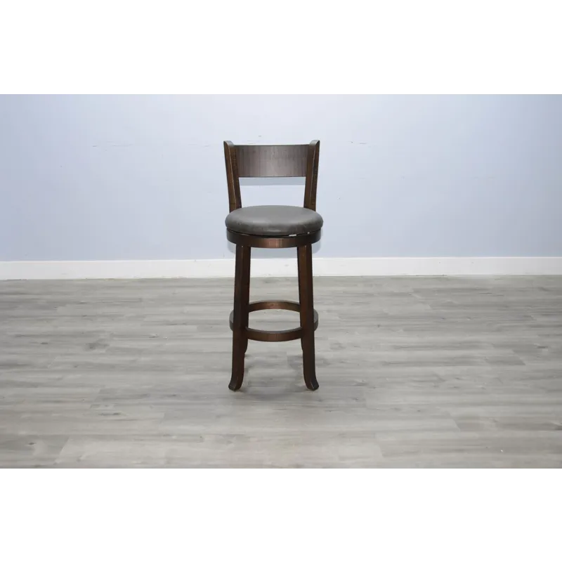 HOMESTEAD 30"H Swivel Barstool, Cushion Seat