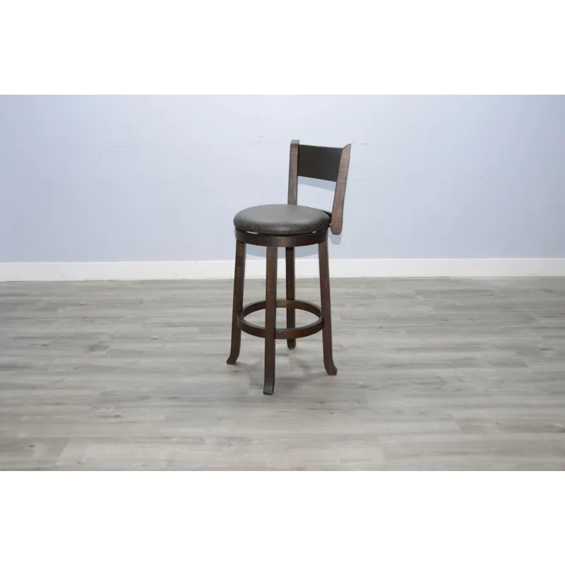 HOMESTEAD 30"H Swivel Barstool, Cushion Seat