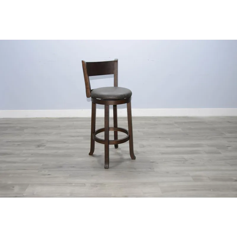 HOMESTEAD 30"H Swivel Barstool, Cushion Seat