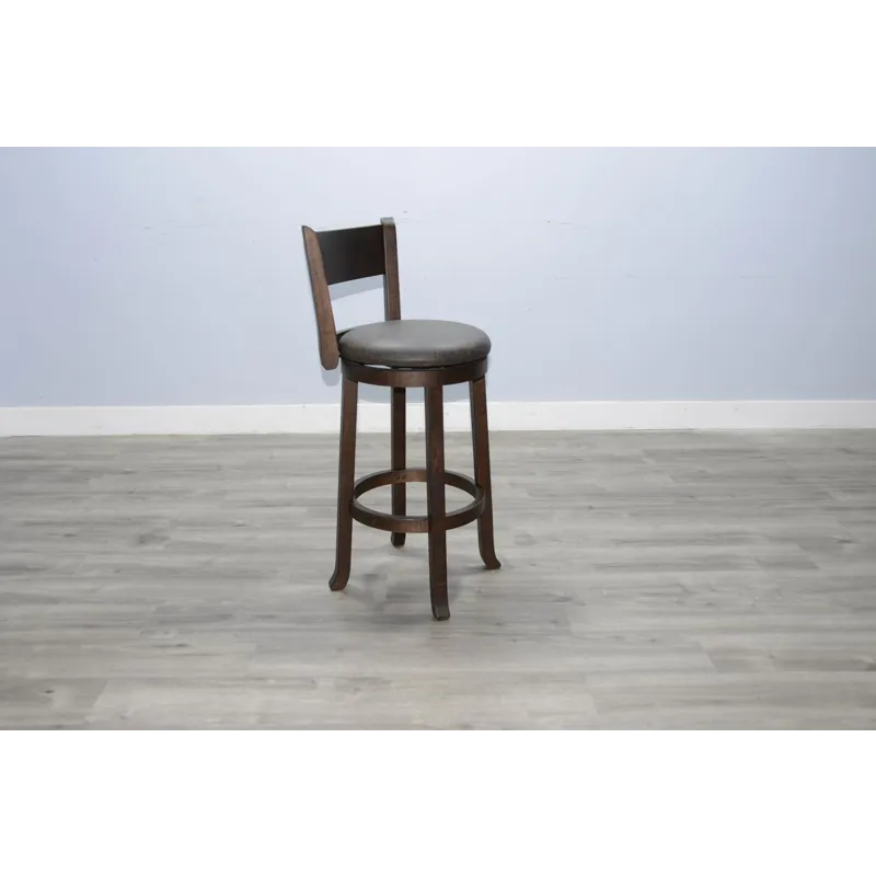 HOMESTEAD 30"H Swivel Barstool, Cushion Seat