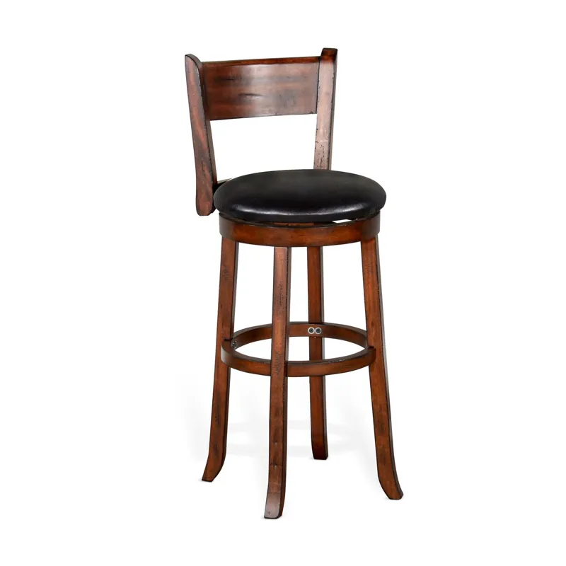 TUSCANY 30"H Swivel Barstool, Cushion Seat