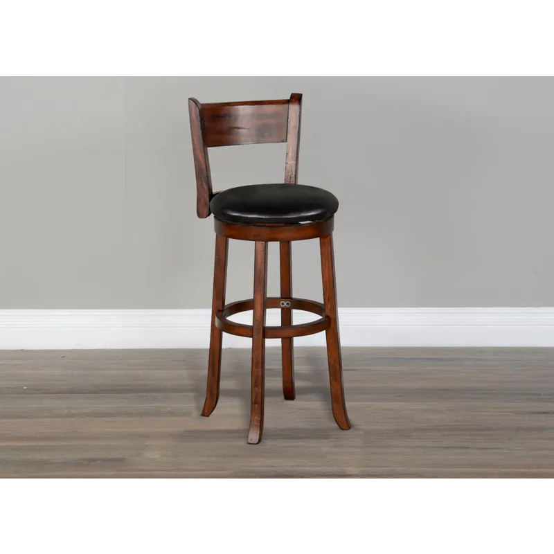 TUSCANY 30"H Swivel Barstool, Cushion Seat