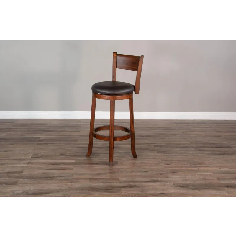 TUSCANY 30"H Swivel Barstool, Cushion Seat