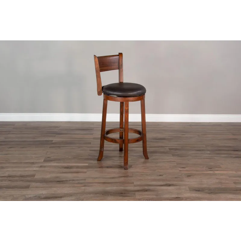 TUSCANY 30"H Swivel Barstool, Cushion Seat
