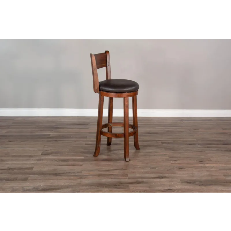 TUSCANY 30"H Swivel Barstool, Cushion Seat