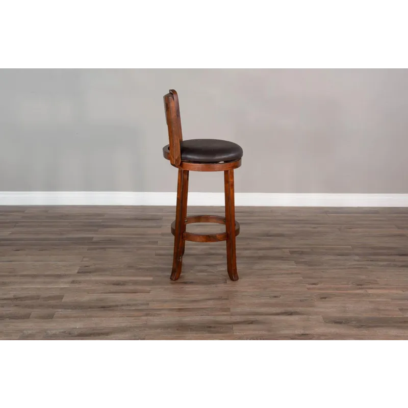 TUSCANY 30"H Swivel Barstool, Cushion Seat