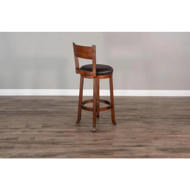TUSCANY 30"H Swivel Barstool, Cushion Seat