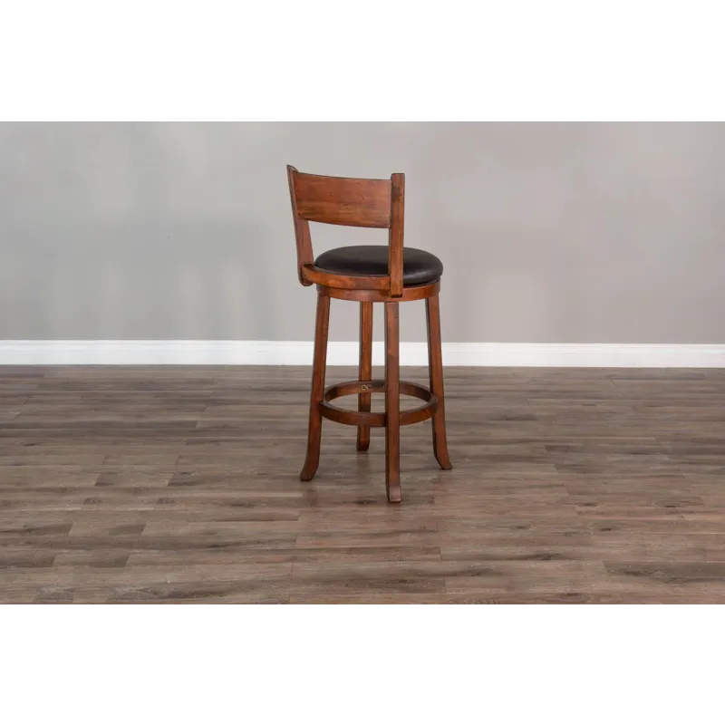 TUSCANY 30"H Swivel Barstool, Cushion Seat