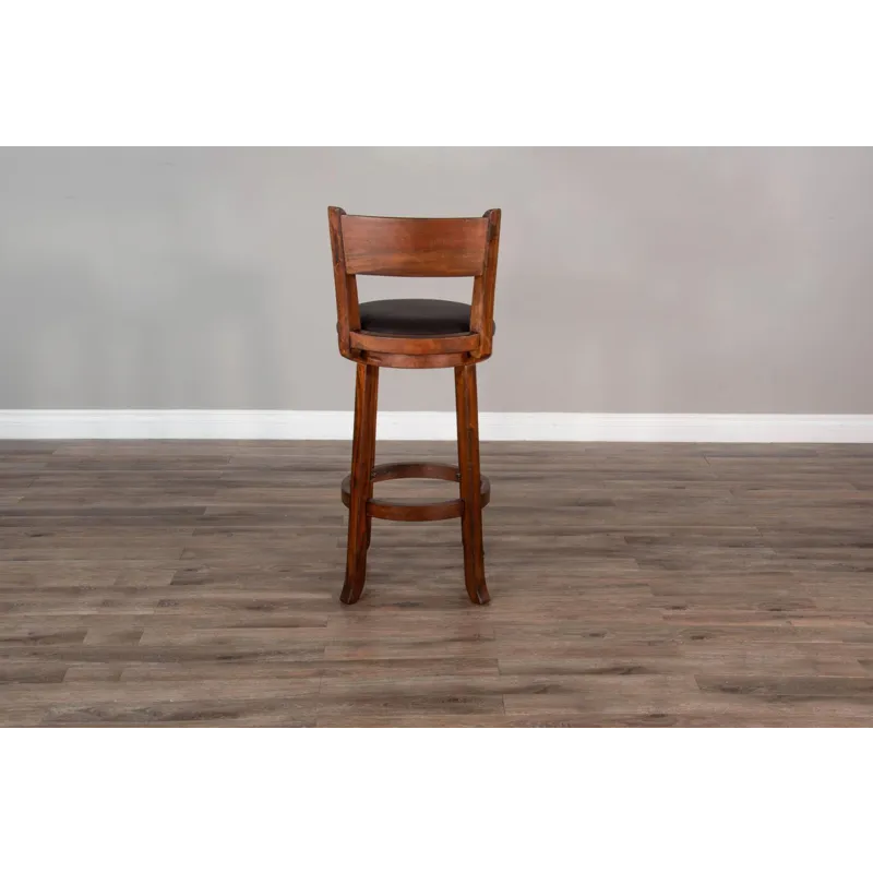 TUSCANY 30"H Swivel Barstool, Cushion Seat