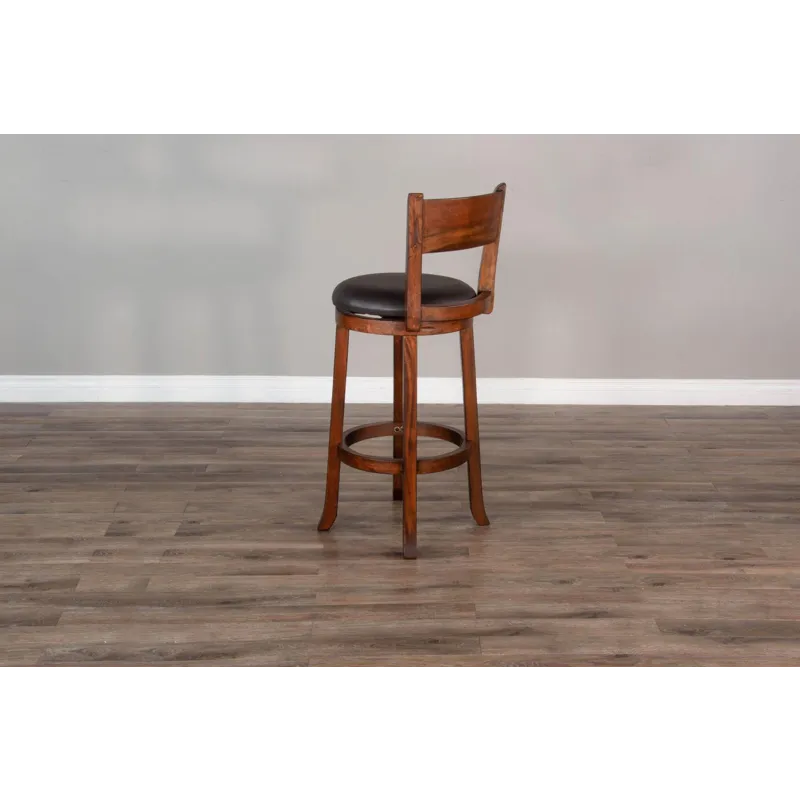 TUSCANY 30"H Swivel Barstool, Cushion Seat