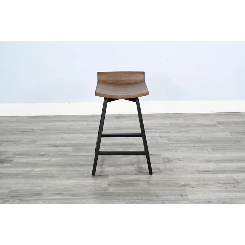 Doe Valley 24"H Stool w/ Swivel Wood Seat