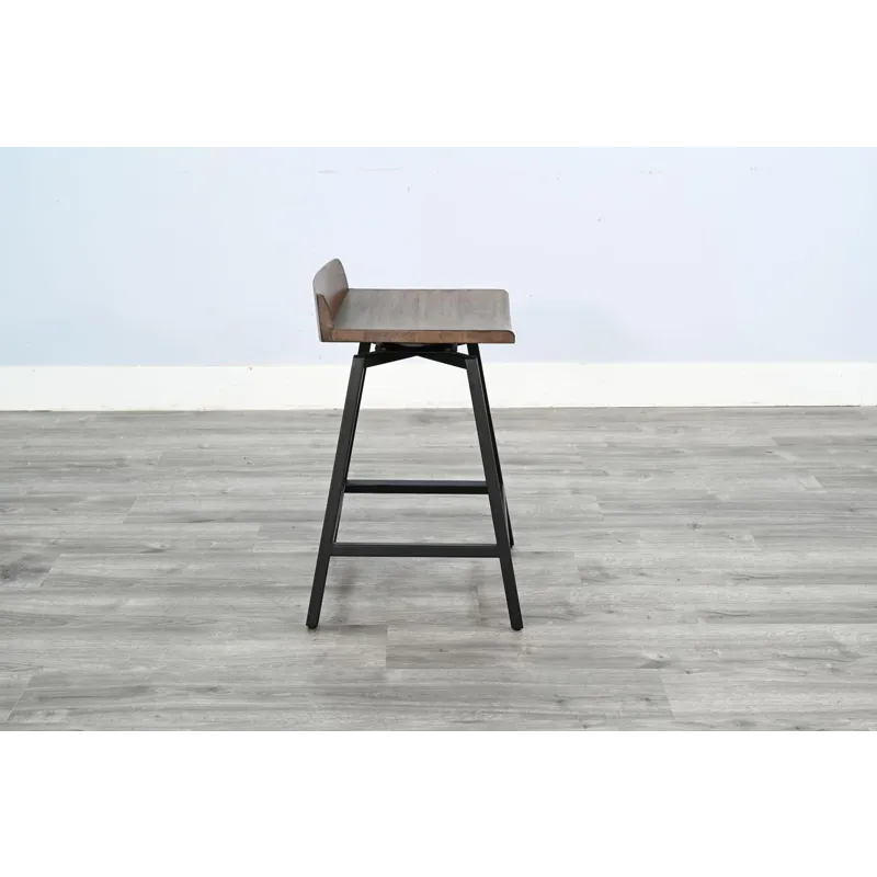Doe Valley 24"H Stool w/ Swivel Wood Seat