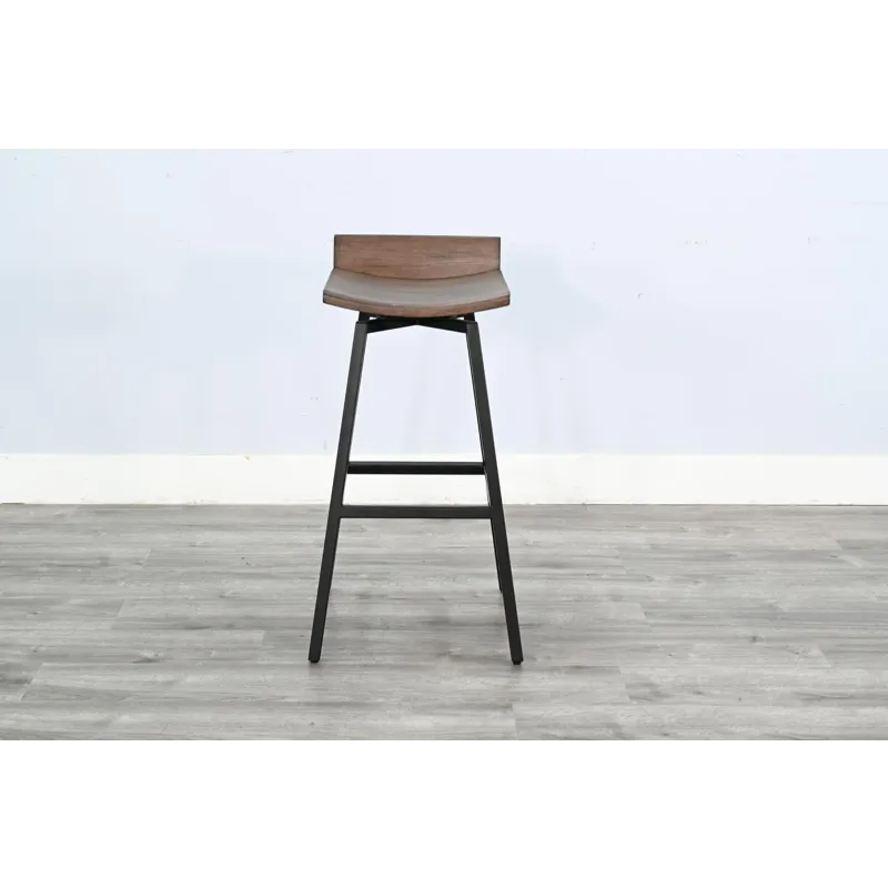 Doe Valley 30"H Stool w/ Swivel Wood Seat