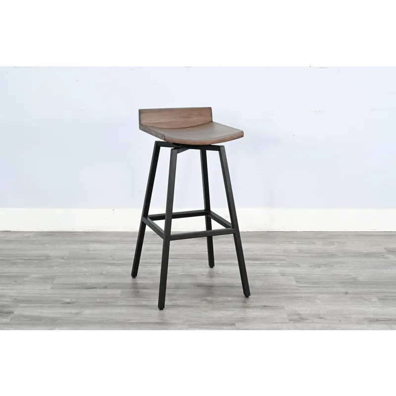 Doe Valley 30"H Stool w/ Swivel Wood Seat