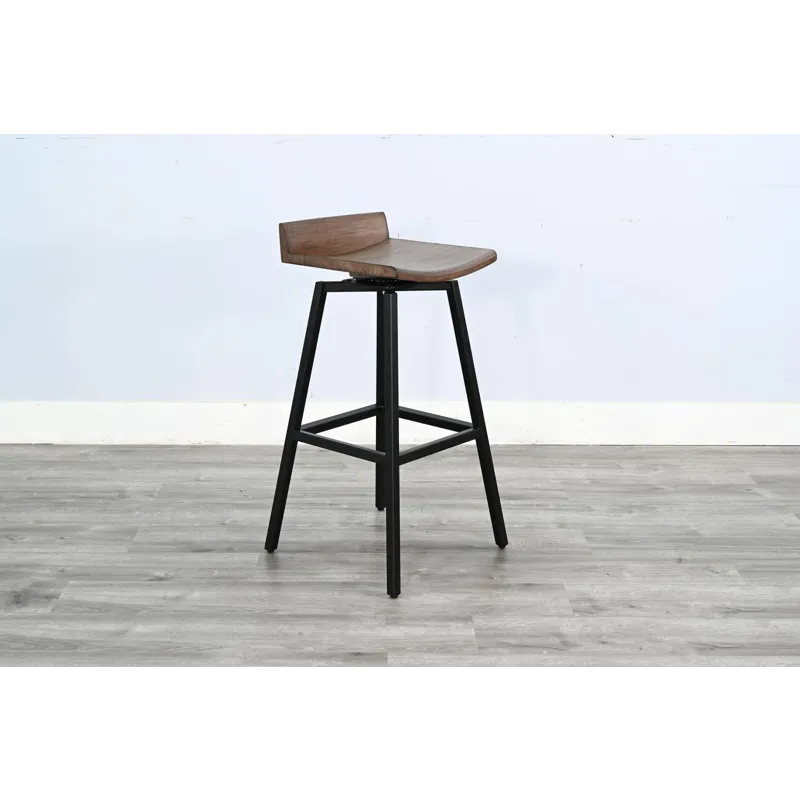 Doe Valley 30"H Stool w/ Swivel Wood Seat