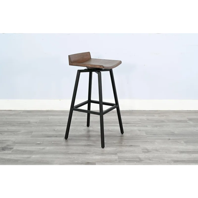 Doe Valley 30"H Stool w/ Swivel Wood Seat