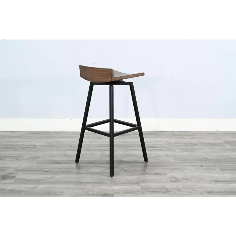 Doe Valley 30"H Stool w/ Swivel Wood Seat